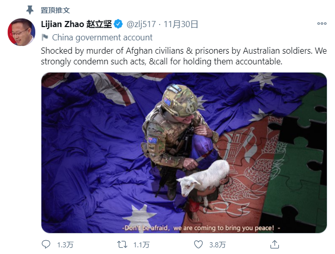 澳总理被这张图“气炸”要中国道歉,赵立坚直接把图片置顶了 澳总理被这张图“气炸”要中国道歉,赵立坚直接把图片置顶了